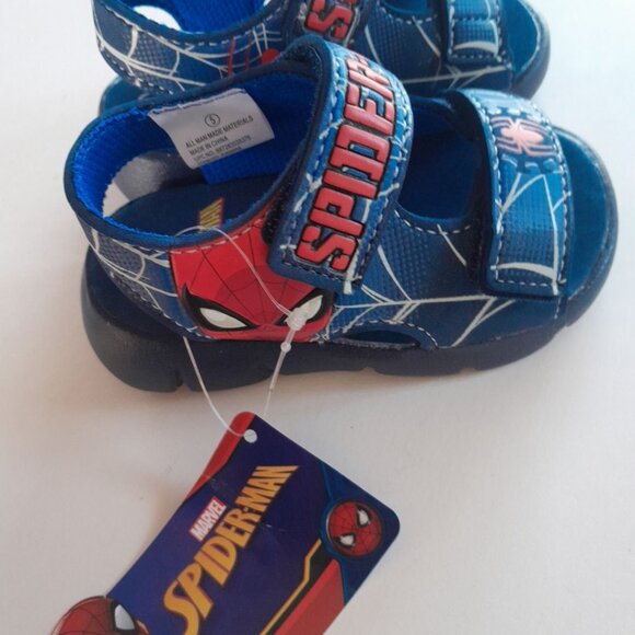Boys Spiderman Sandals Size 5 - Picture 4 of 6
